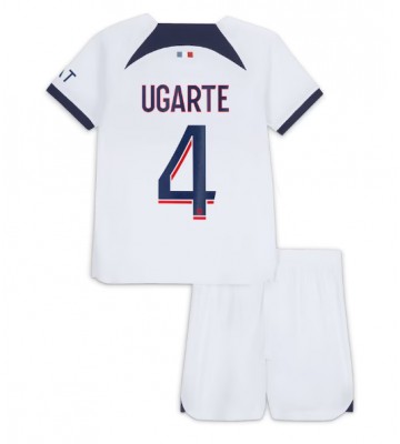 Paris Saint-Germain Manuel Ugarte #4 Udebanesæt Børn 2023-24 Kort ærmer (+ korte bukser)